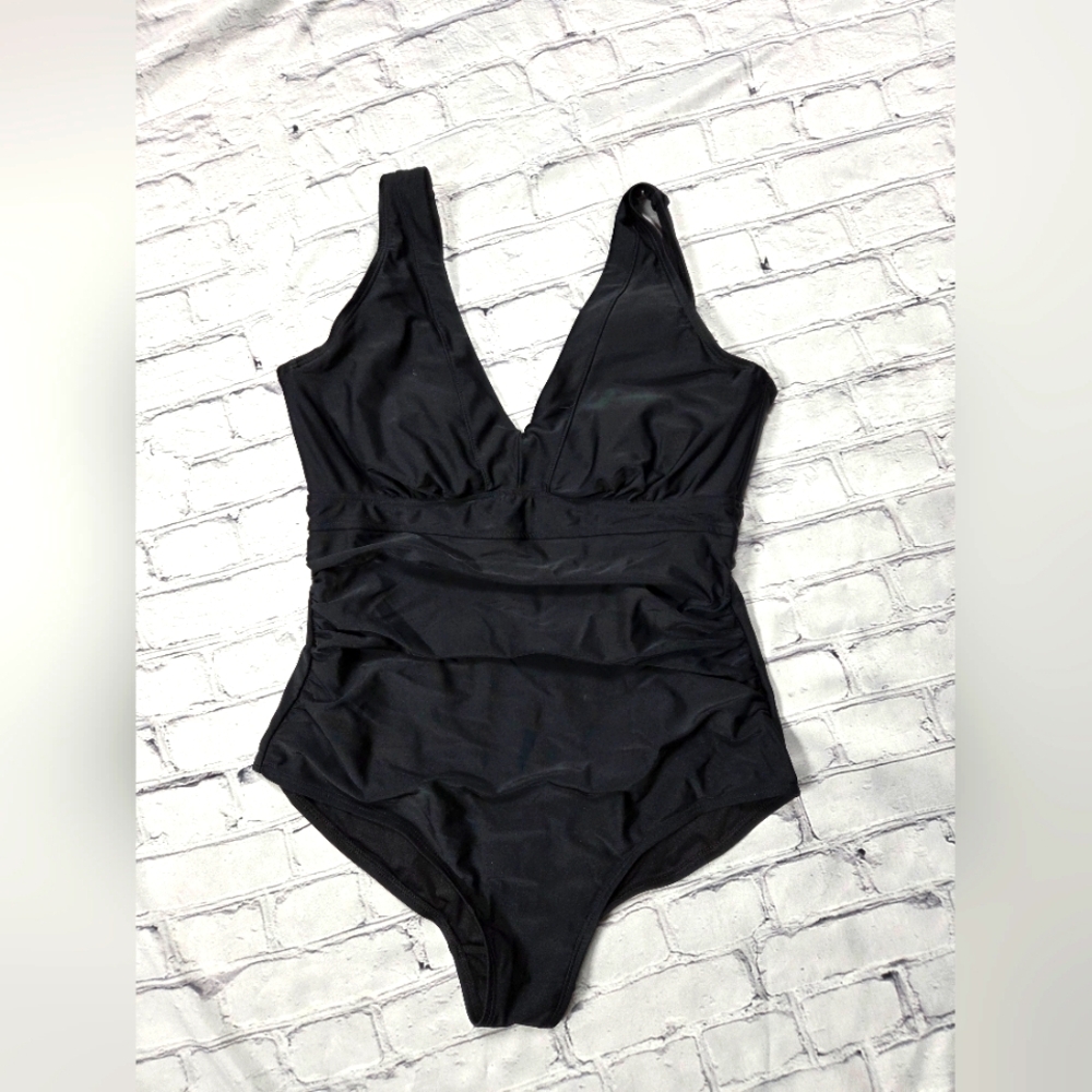 Old Navy Black One Piece Bathing Suit In 1X